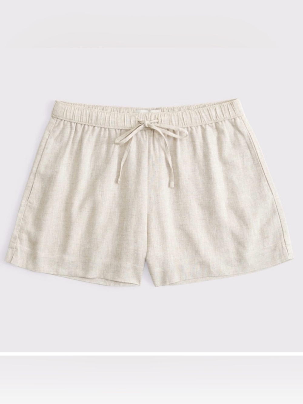 Abercrombie & Fitch Mid Rise Linen-Blend Pull-On Short